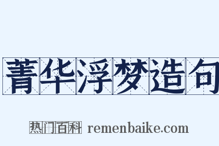 菁华浮梦造句是什么意思的图片